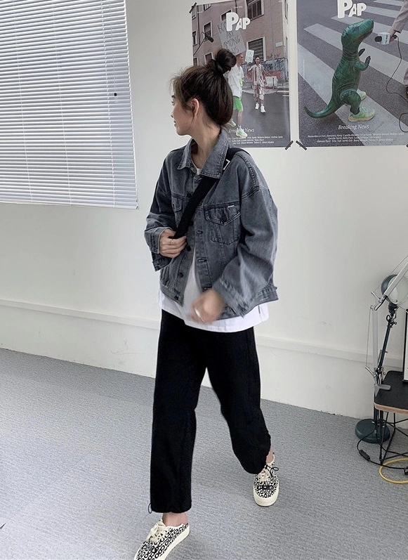 【SOFT SEOUL】 WASHED DENIM JACKET [GREY] SOFT SEOUL】 WASHED DENIM JACKET [GREY] Designer fashion