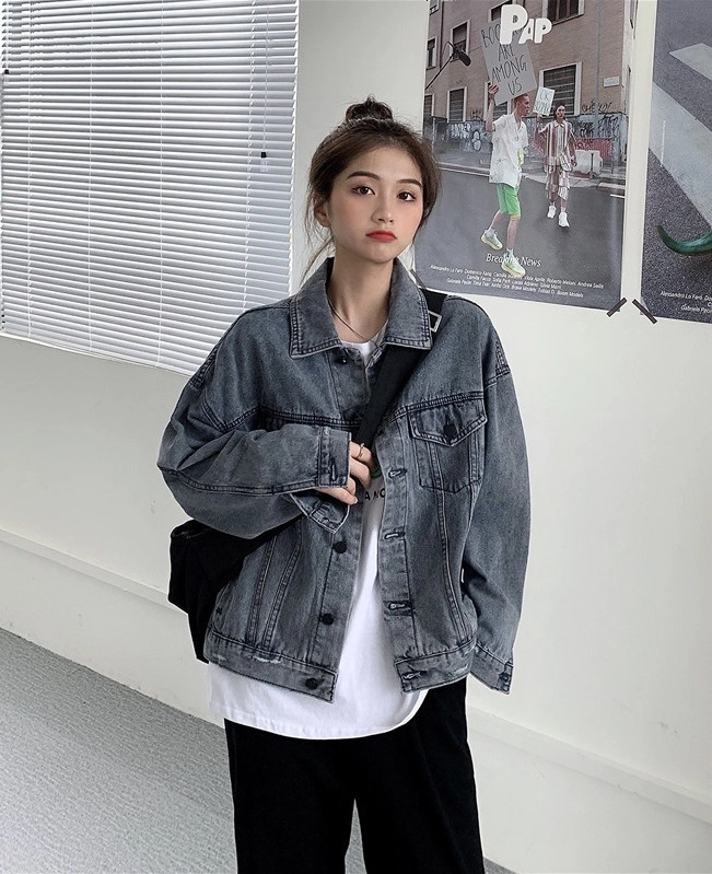 Faded Grey Denim Jacket | Han Seo Jun - True Beauty