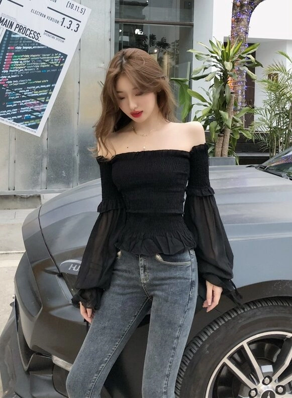 【美品】Deuxieme Classe *off shoulder S/T off shoulder S/T（ニット／セーター）｜Deuxieme Classe