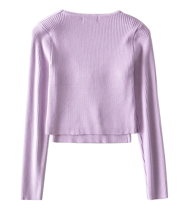 Lilac Cropped Top and Cardigan Set | Jennie - BlackPink