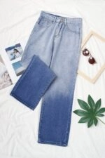 【COLOR iN ID】Gradient Wide Denim Blue Gradient Denim Jeans | Joy - Red Velvet - Fashion Chingu
