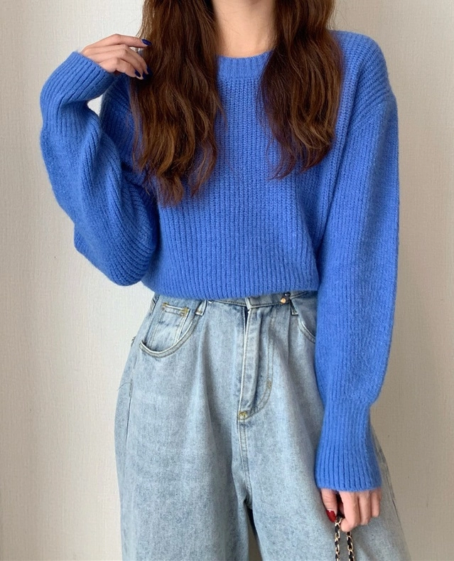 Orange Knitted Short Sweater | Lim Joo Kyung - True Beauty