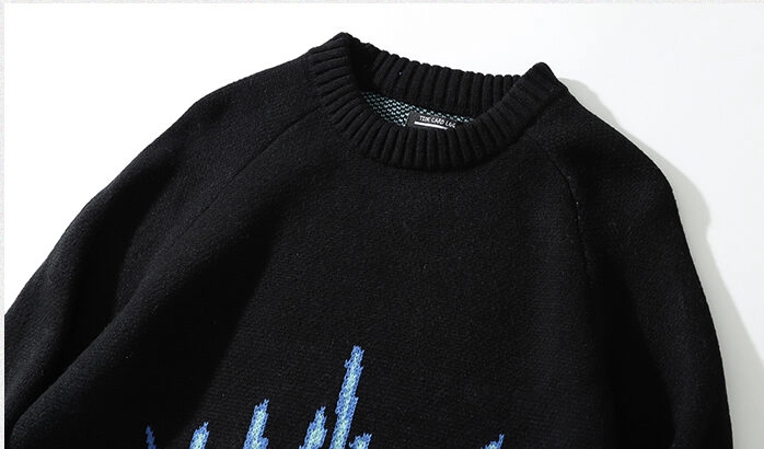 purple flame sweater