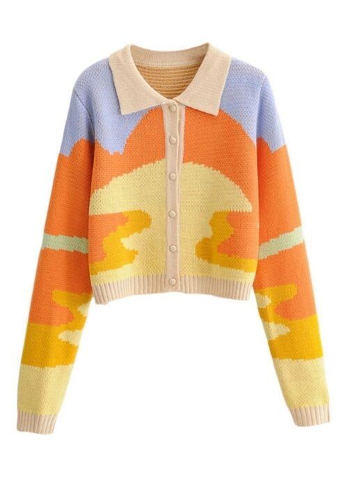 White Cozy Outlined Cardigan | Ningning - Aespa - Fashion Chingu