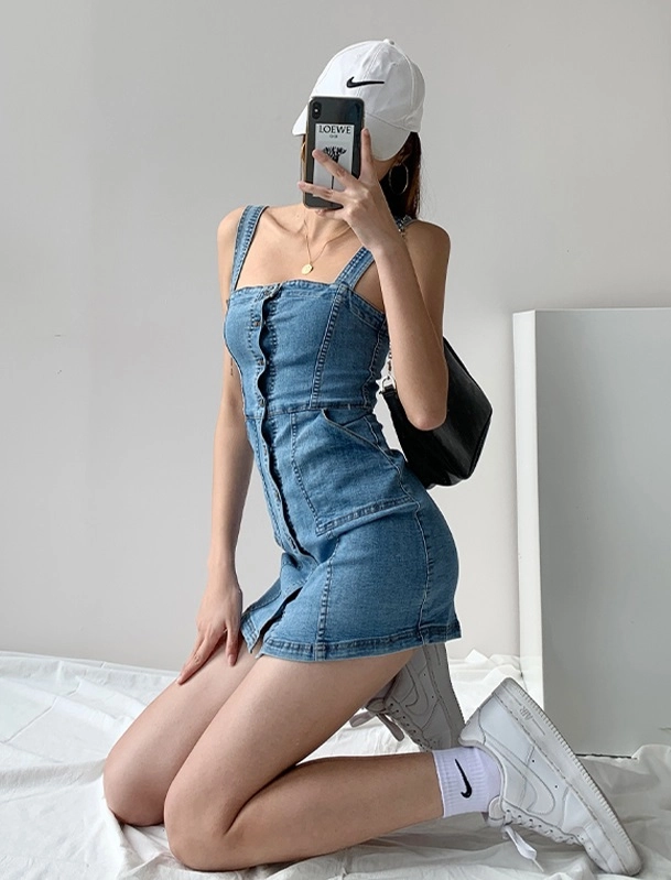 ★riu Rちゃん Tulle docking denim dress ブルー 2025-04-11103632.jpg?v=1747370194
