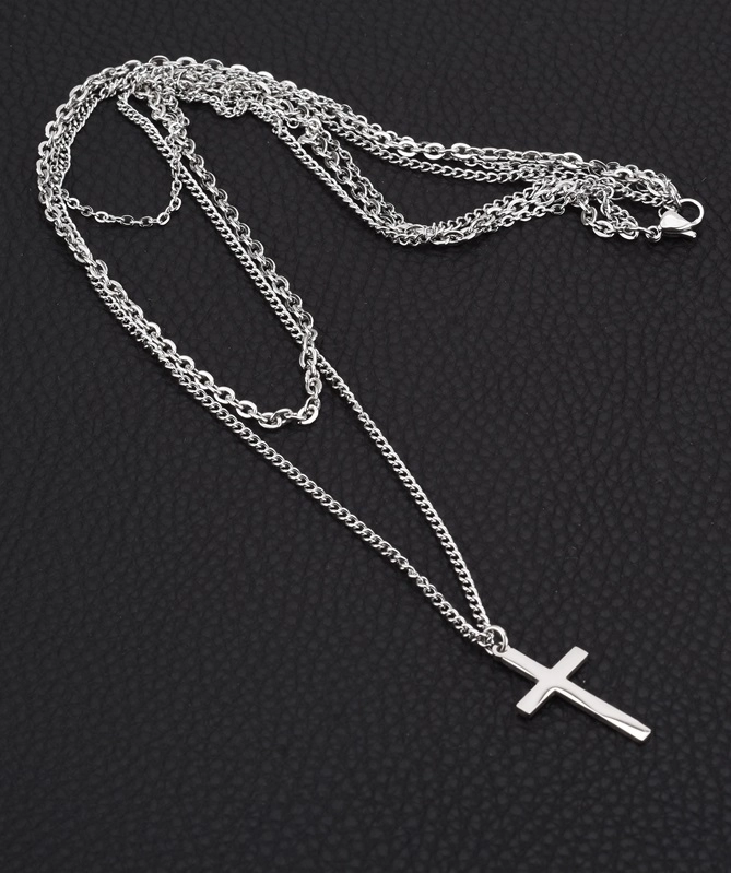 【TREEMINGBIRD】韓国人気★ Double Layered Logo Necklace Double Layered Logo Necklace [ Silver ] - TREEMINGBIRD