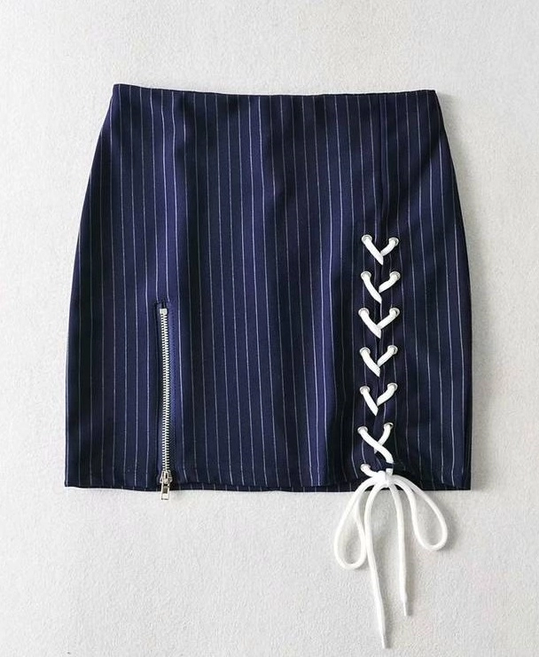 Kleesier☆Jennie striped button skirt Jennie striped button skirt - Kleesier