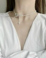 【SENTIMENTS】NO.414 RIBBON BOLL NECKLACE▲aespa着用 NO.414 RIBBON BOLL NECKLACE - SENTIMENTS | 60% - Asian
