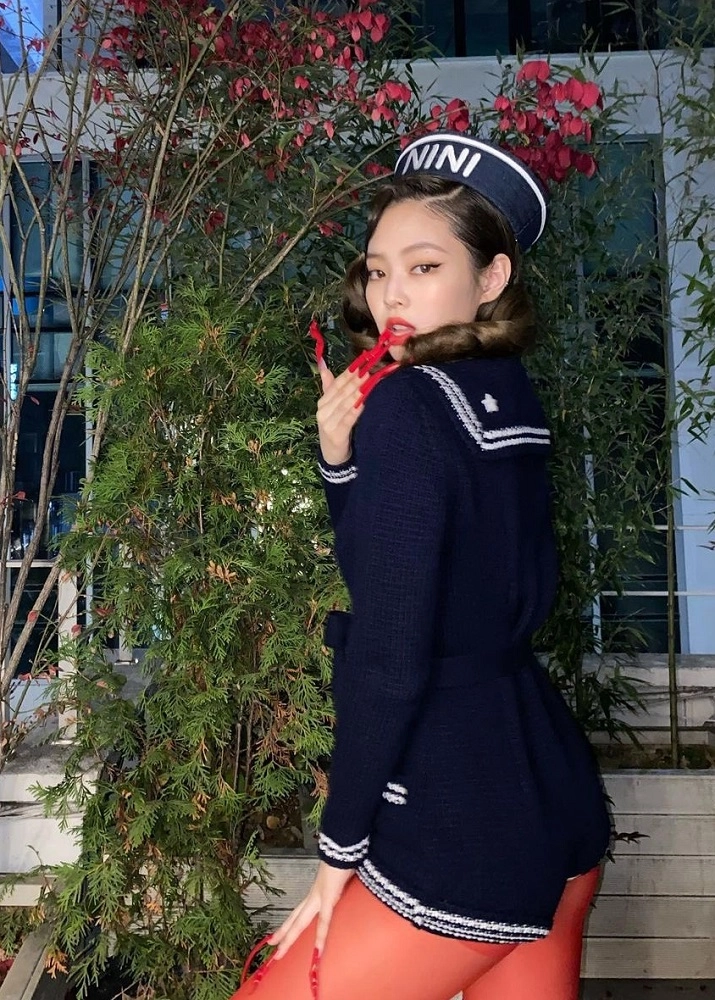 Navy Blue Sailor Cardigan | Jennie - BlackPink - Fashion Chingu