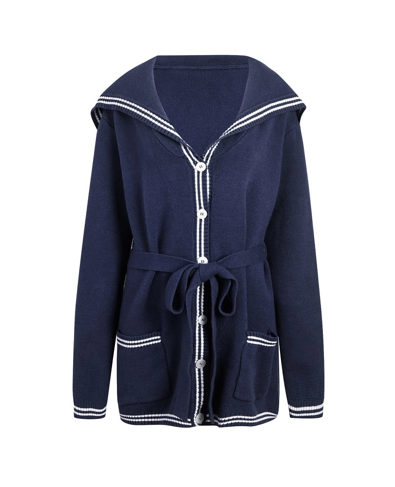 Navy Blue Sailor Cardigan | Jennie - BlackPink - Fashion Chingu