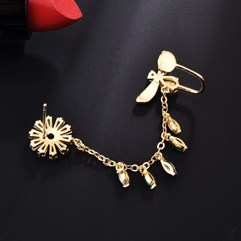 [Blackmuse]BLACKPINKリサ着用☆cubic-chain-wave-drop earring Blackmuse]BLACKPINKリサ着用☆cubic-chain-wave-drop earring