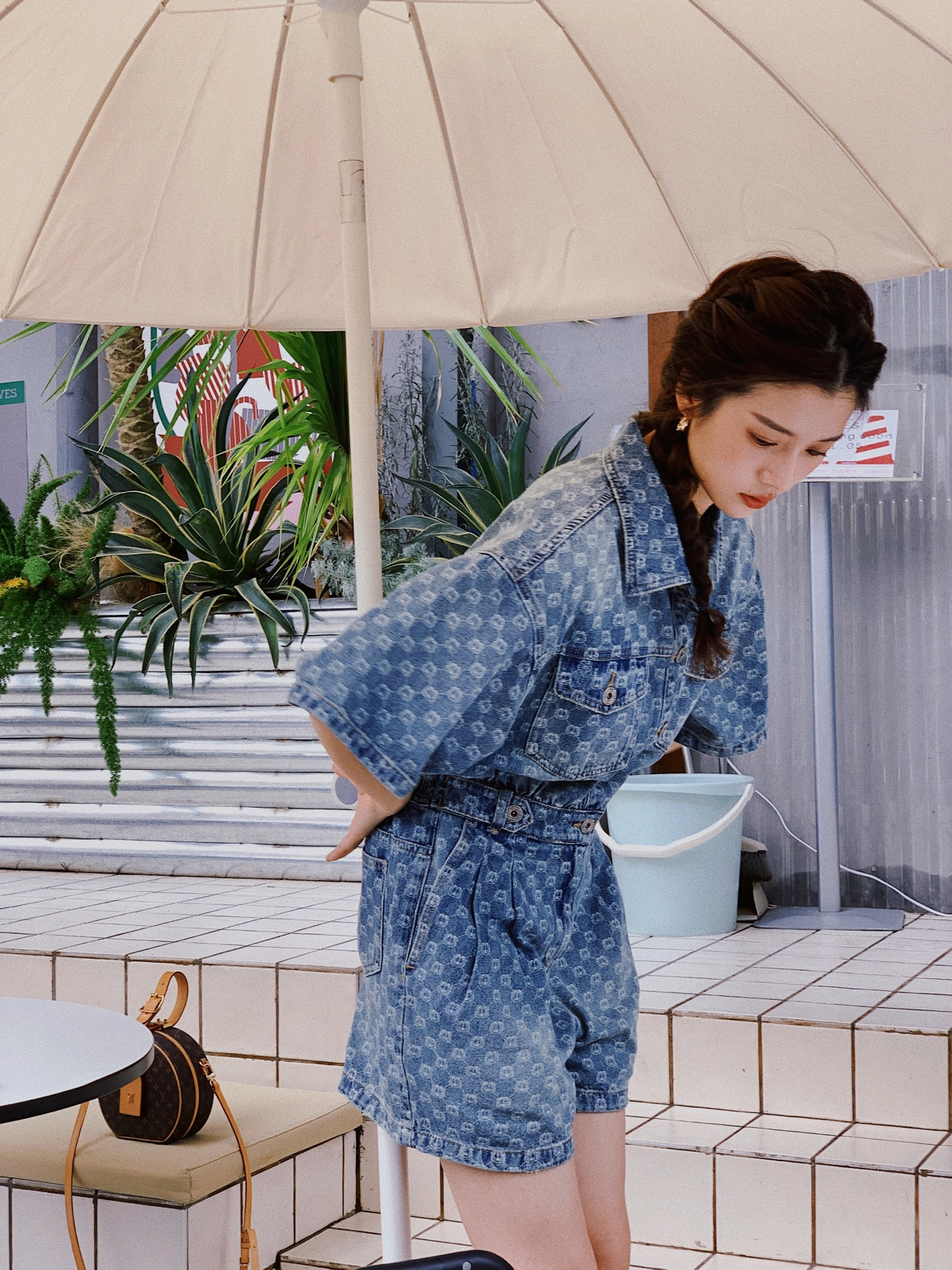 じゅん様THE SHINZONE DENIM JUMP SUITS ADJUSTABLE WAIST Z1975 DENIM JUMPSUIT - Mid-blue | ZARA