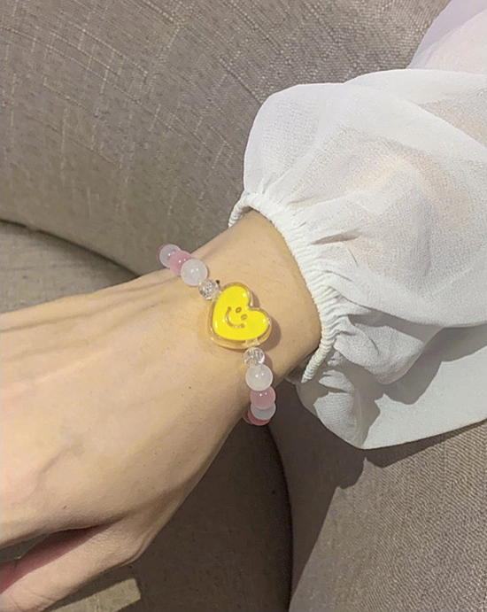 Multicolored Heart Bead Bracelet | Lisa - BlackPink