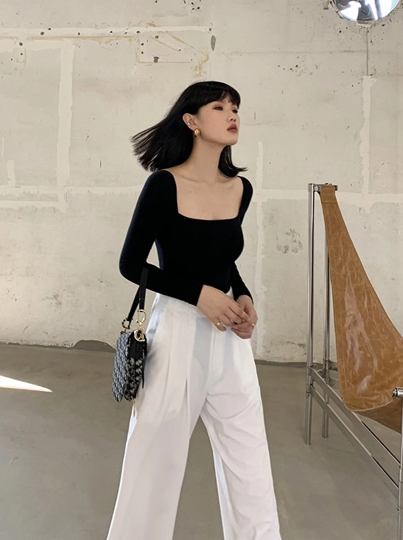 Black Square Neck Top | Lisa - BlackPink - Fashion Chingu