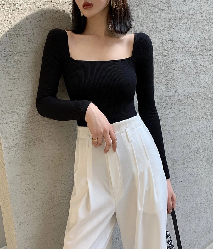 Black Square Neck Top | Lisa - BlackPink - Fashion Chingu