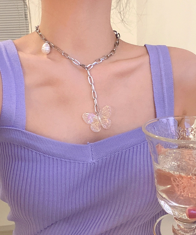 【TATIANA】(Silver925) Sofia Rose Ribbon Necklace 韓国発 TATIANA】(Silver925) Sofia Rose Ribbon Necklace 韓国発