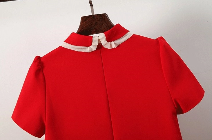 Red Bow Tie Mini Dress | Sana - Twice - Fashion Chingu