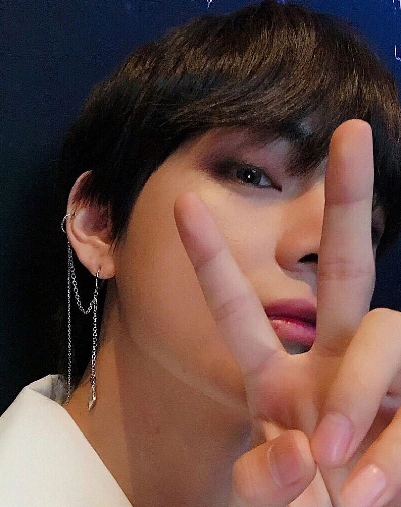Silver Long Double Buckle Earring Taehyung BTS Fashion Chingu