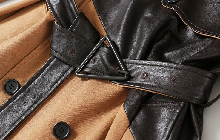 Brown And Black Two-Tone Belted Trench Coat | Yoon Se Ri