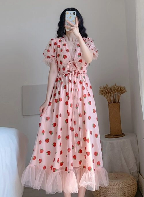 [ZEROPLANET] HARUNA RIBBON PUFF DRESS 2colors 韓国人気 Woherb 2024 New Square Collar Vestidos Vintage Women Bandage