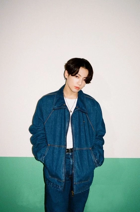 Blue Hidden Pockets Denim Jacket | Jungkook - BTS - Fashion Chingu