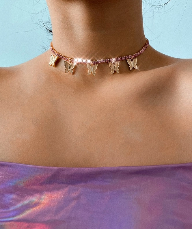 パール ネックレス Fish Tank Choker - Raver Pink パール ネックレス Fish Tank Choker - Raver Pink