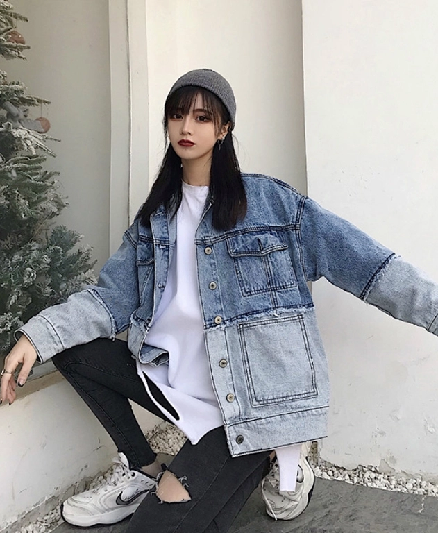 ジャケット・アウター 00s red cropped fringe denim jacket 80s 1980s Bright Red Cropped Denim Jacket - Free Size XS/S/M