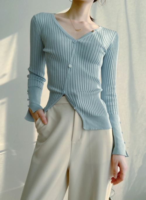 Lilac Cropped Top and Cardigan Set | Jennie - BlackPink