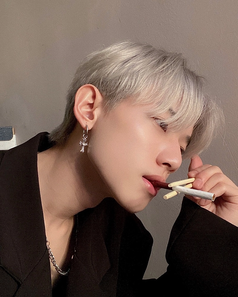Silver Cross Hoop Earrings Jimin – BTS Fashion Chingu