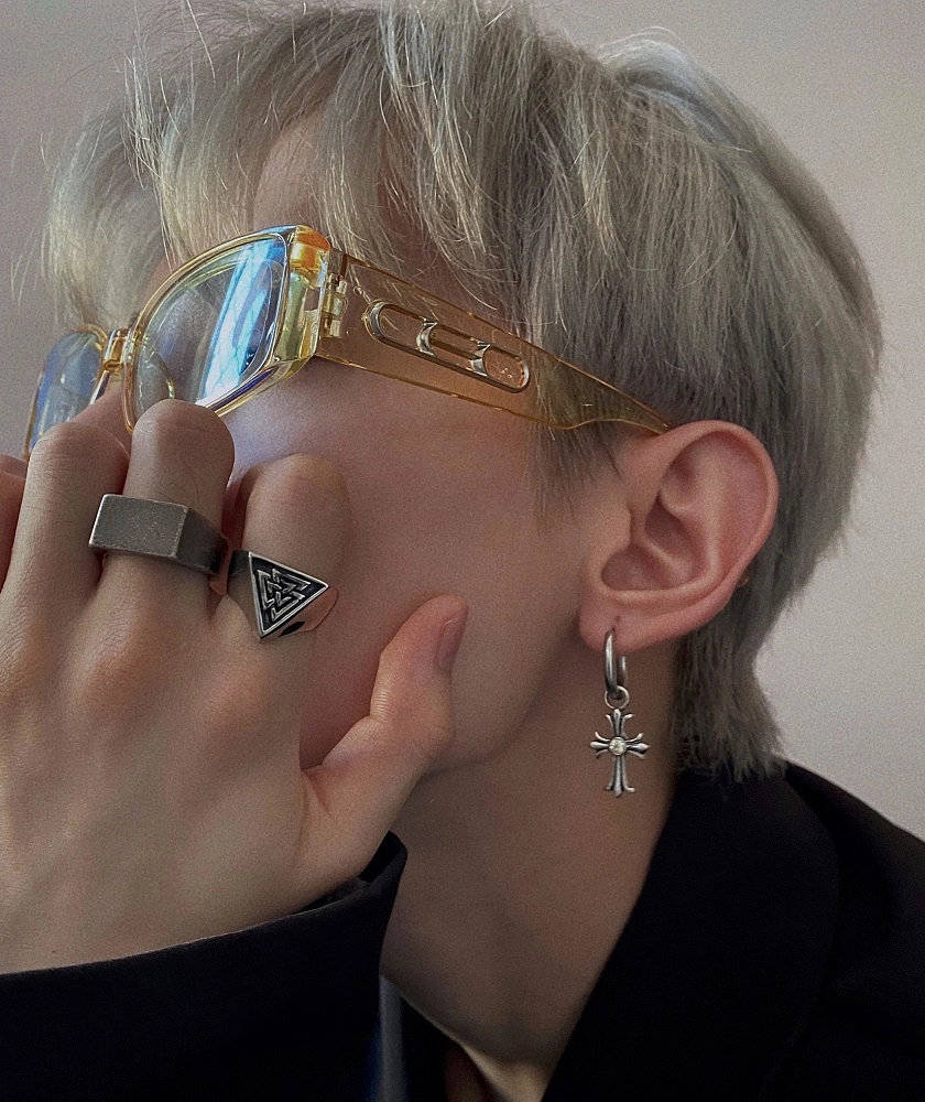 Silver Cross Hoop Earrings | Jimin – BTS - Fashion Chingu