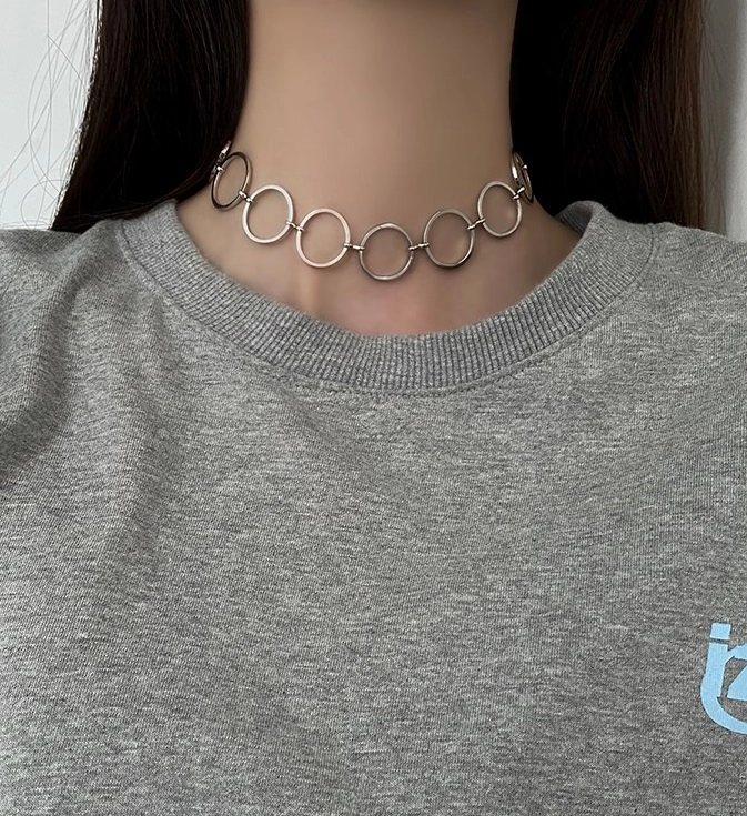 Silver Round Link Chain Necklace | Taehyung - BTS - Fashion