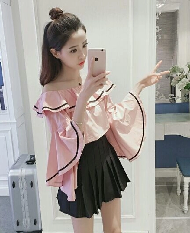 White Flowy Off-Shoulders Top | Irene - Red Velvet - Fashion
