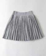 Grey Knitted Fine Pleats Skirt | IU - Fashion Chingu