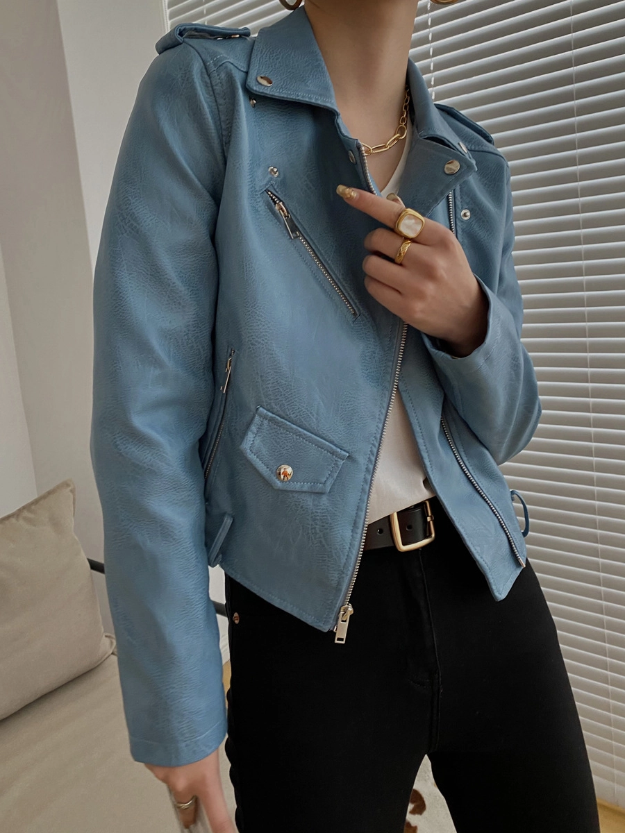 Red Leather Zipper Jacket | Jo Yi So - Itaewon Class