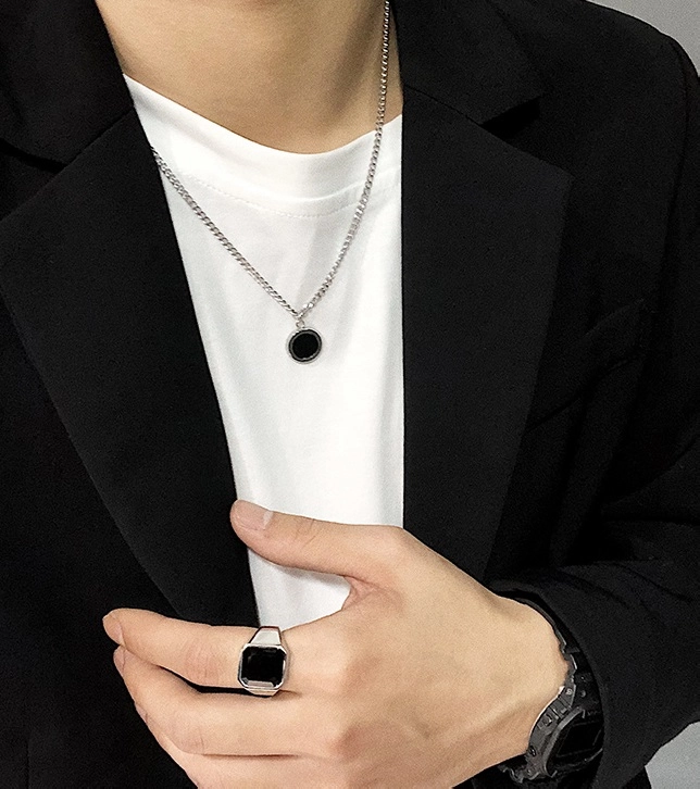 BTS ジョングク着用★BLACKPURPLE★4p ball-chain BBBB necklace 4p Big Ball Chain BBBB Necklace - blackpurple | 60% - Asian