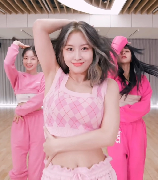 トップス momo Pink Argyle Crop Top | Momo - Twice - Fashion Chingu