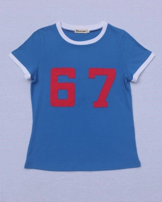 Blue 67 Blue Short Sleeve T-Shirt | IU - Fashion Chingu