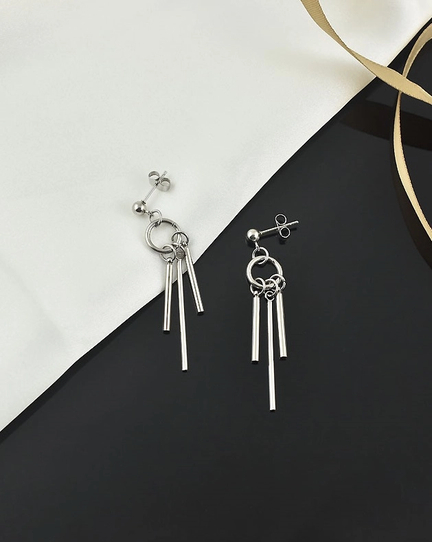 Silver Triple Strip Earrings | Jimin - BTS - Fashion Chingu