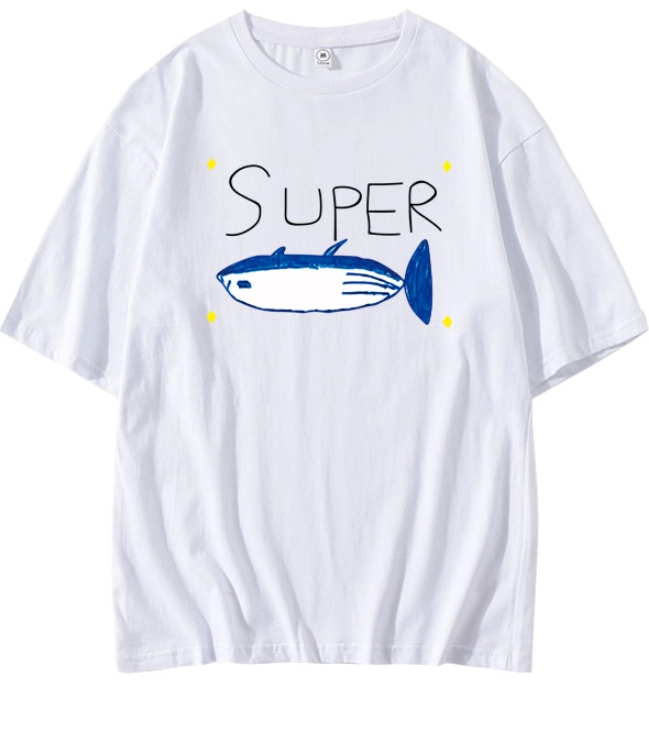 White Super Tuna T-Shirt | Jin - BTS - Fashion Chingu
