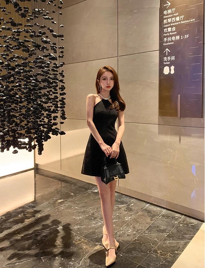 theredthread S rhinestone dress ブラック THEREDTHREAD / ザレッドスレッド】S rhinestone dress