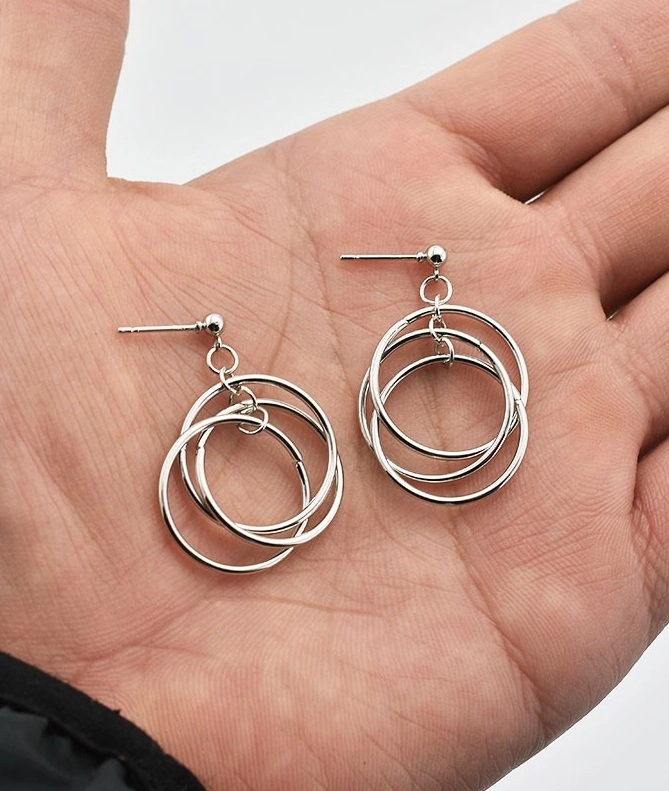 Silver Multi-Circle Earrings | Taehyung - BTS - Fashion Chingu
