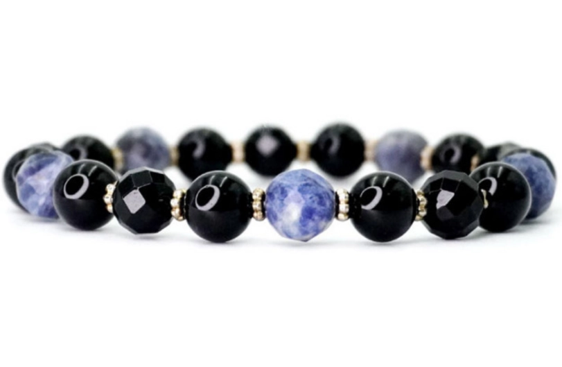 Black And Blue Agate Bracelet | Jungkook - BTS - Fashion Chingu