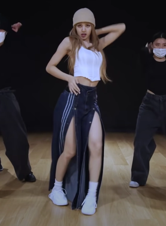 Blue Multi-Button Striped Denim Jeans | Lisa - BlackPink