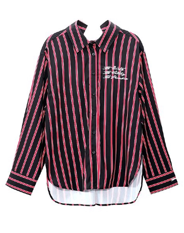 Red Striped Shirt | Lisa - BlackPink - Fashion Chingu