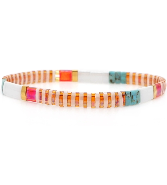 ★BTS V 着用★A BIT MOR★Bohemian bracelet Orange Beaded Boho Bracelet | Taehyung - BTS - Fashion Chingu