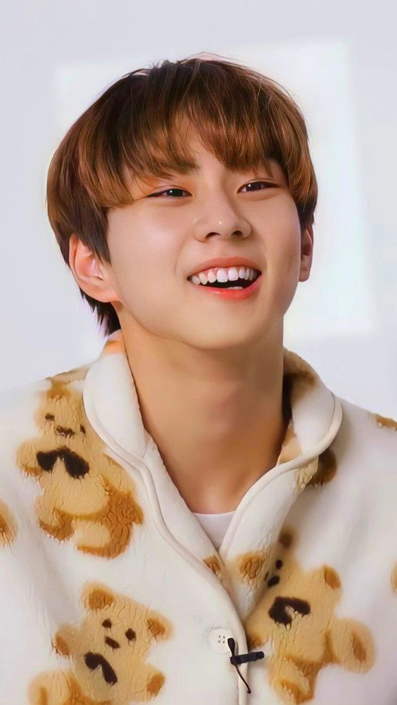 ENHYPEN JUNGWON パジャマ M SIZE Beige Button Down Bear Pattern Pajama Set | Enhypen - Jungwon