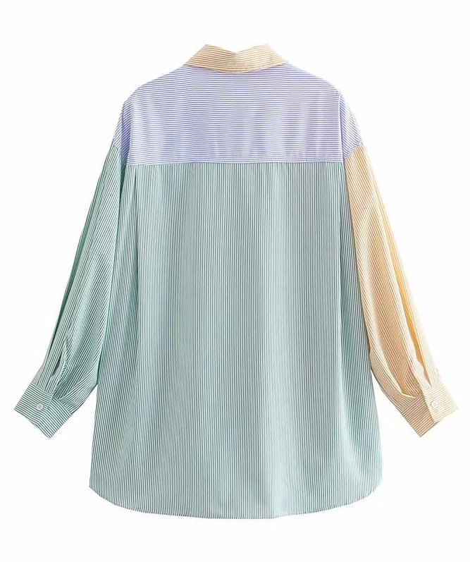 [YUPPE] 韓国ブランド☆ TUCKED STRIPE T-SHIRT 全2色 40/2 COTTON JERSEY + STRIPED FABRIC CHEST PIN TUCKED SHIRT(M