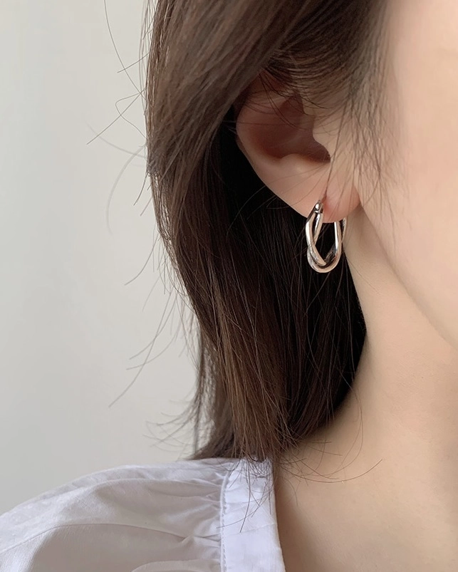 Silver Circle Knot Earrings | Jimin - BTS - Fashion Chingu