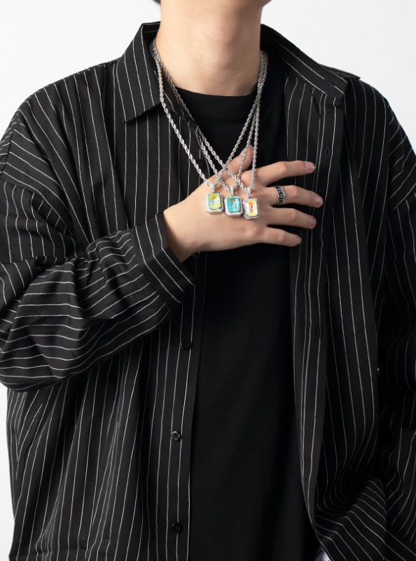 【32Dawn】STINGER NECKLACE ★NCT JISUNG着用★ Blue Neon Diamond Necklace | Jisung - NCT - Fashion Chingu