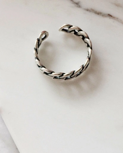 Silver Adjustable Chain Ring | Jungkook - BTS - Fashion Chingu